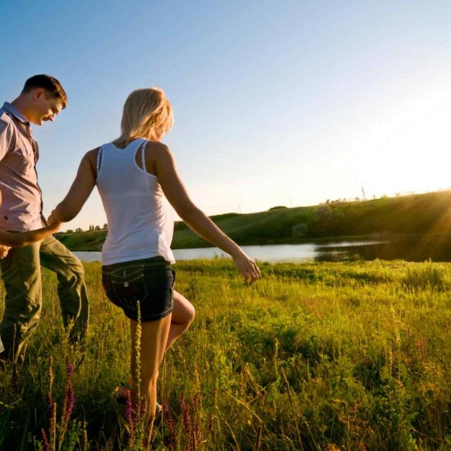 happy family having fun outdoors